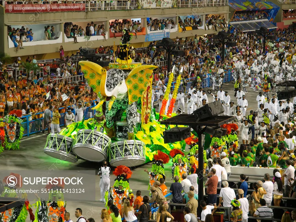 Worlds most famous carnival in Sambodromo Rio, Rio Sambadrom, Rio de Janeiro, Brazil