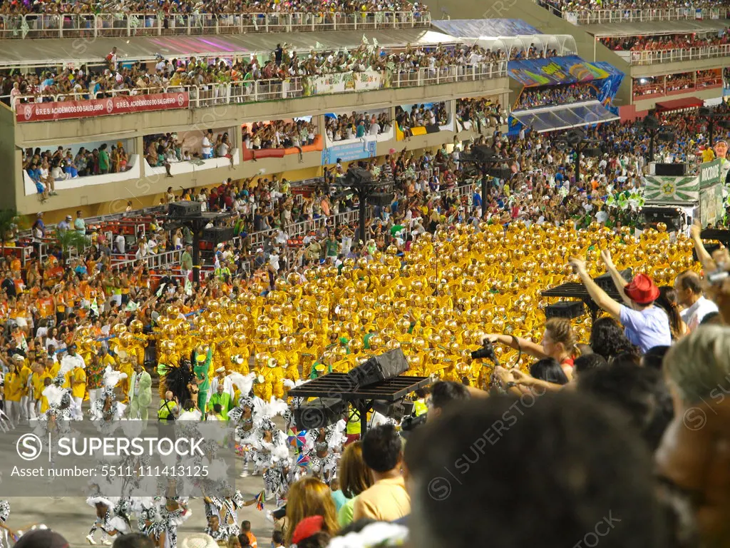 Worlds most famous carnival in Sambodromo Rio, Rio Sambadrom, Rio de Janeiro, Brazil