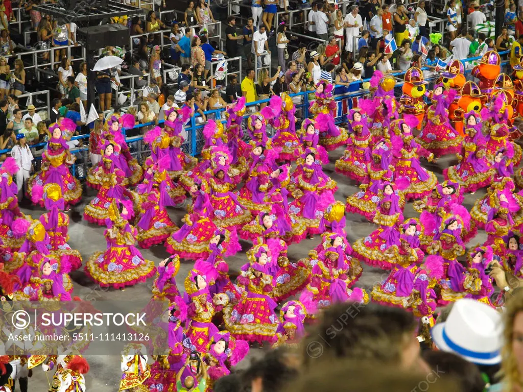 Worlds most famous carnival in Sambodromo Rio, Rio Sambadrom, Rio de Janeiro, Brazil