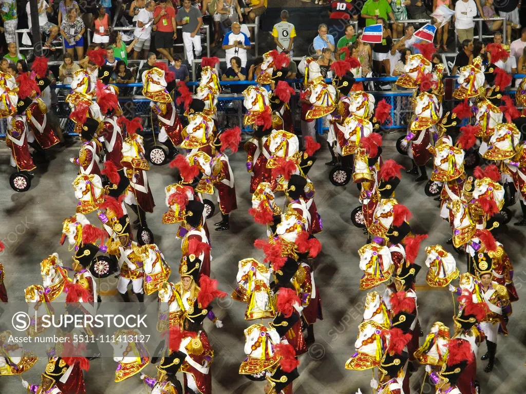 Worlds most famous carnival in Sambodromo Rio, Rio Sambadrom, Rio de Janeiro, Brazil