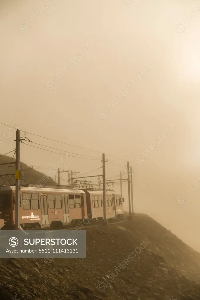 Gornergrat railway to Matterhorn, station Rotenboden, Pennine Alps, Zermatt, Valais, Switzerland