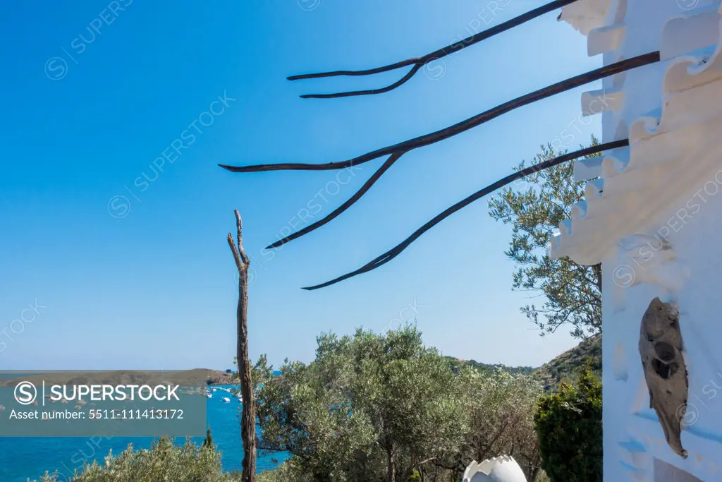 Olive Garden of artist Salvador Dali, Port Lligat, Cap de Creus, Costa Brava, Girona, Catalonia, Spain, Catalania, Portlligat