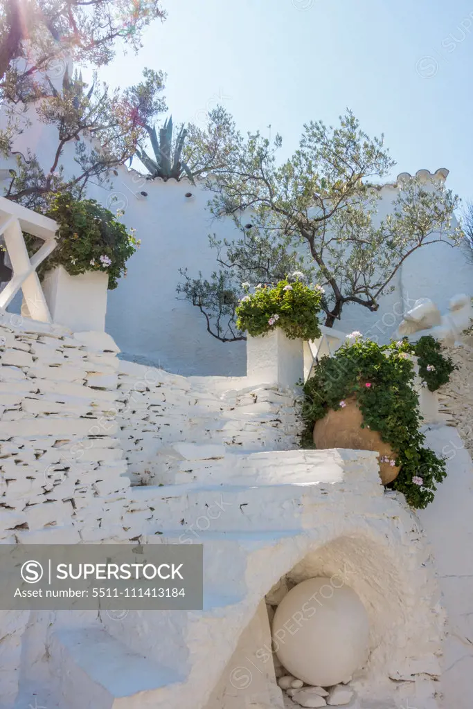 Olive Garden of artist Salvador Dali, Port Lligat, Cap de Creus, Costa Brava, Girona, Catalonia, Spain, Catalania, Portlligat