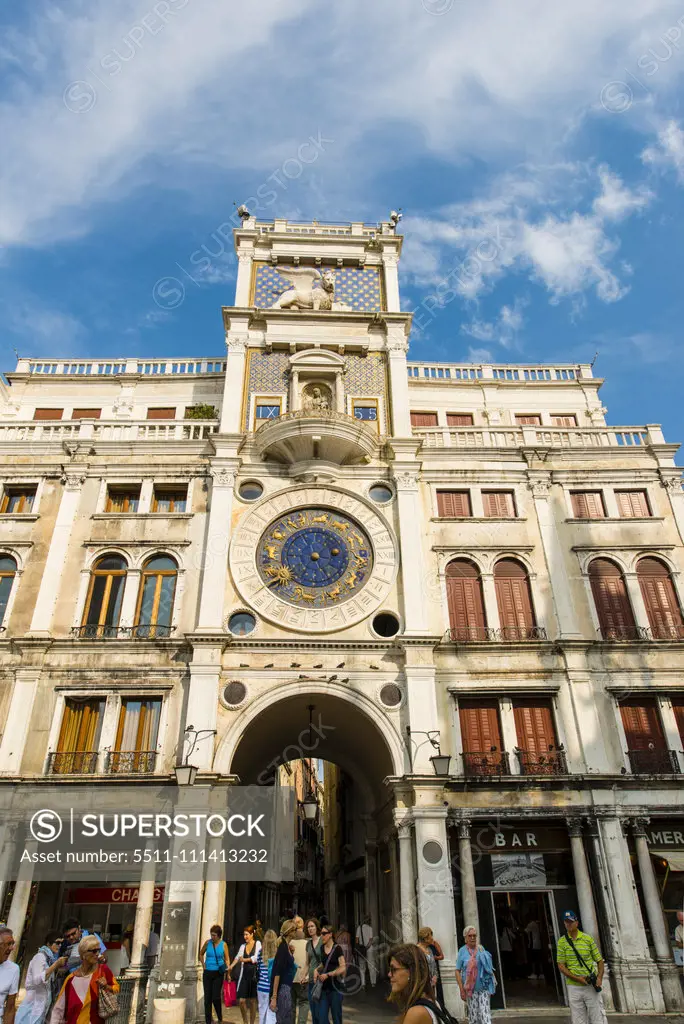 Torre dell Orologio, Piazza San Marco, Venice, Venetia, Italy