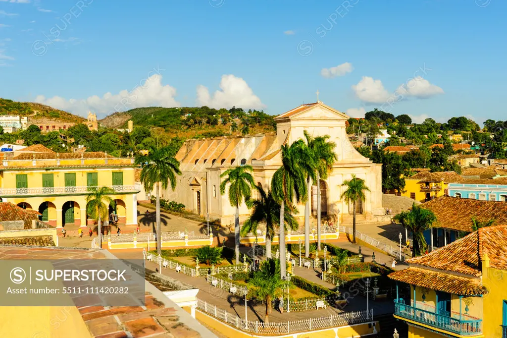 Cuba, Trinidad, Plaza Mayor, Iglesia de la Santisima Trinidad, Sancti Spiritus