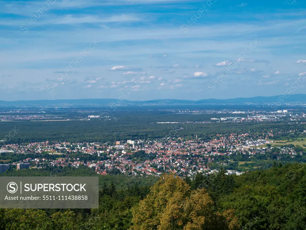 View, Burg Frankenstein, Bergstraße, Germany, Hessen, Darmstadt