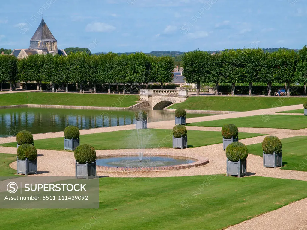 Chateau et Jardins de Villandry, Indre-et-Loire, historical garden, France, Loire Valley, Villandry