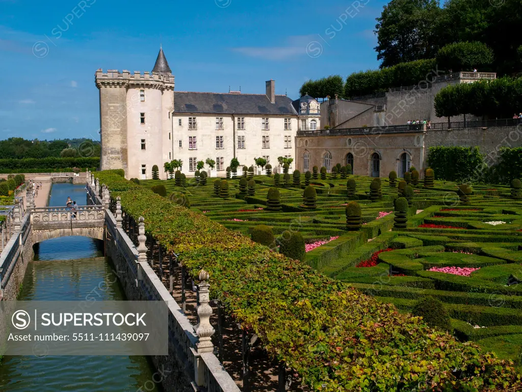 Chateau et Jardins de Villandry, Indre-et-Loire, historical garden, France, Loire Valley, Villandry