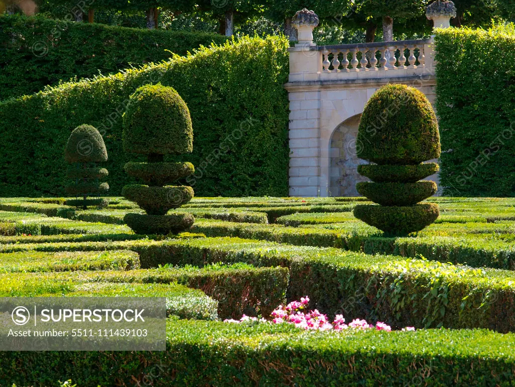 Chateau et Jardins de Villandry, Indre-et-Loire, historical garden, France, Loire Valley, Villandry