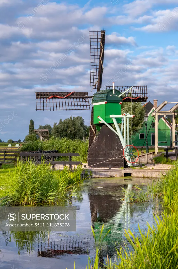 Old windmill, Zaanse Schans, Zaanstad, Netherlands