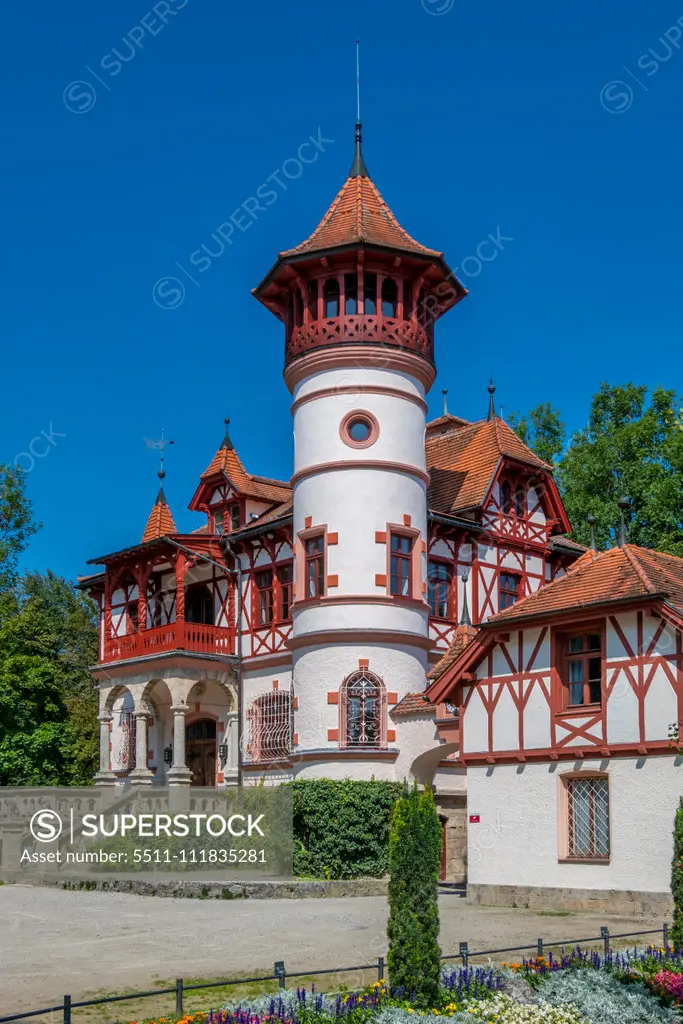 Little Castle in Herrsching at Ammersee, Bavaria, Germany