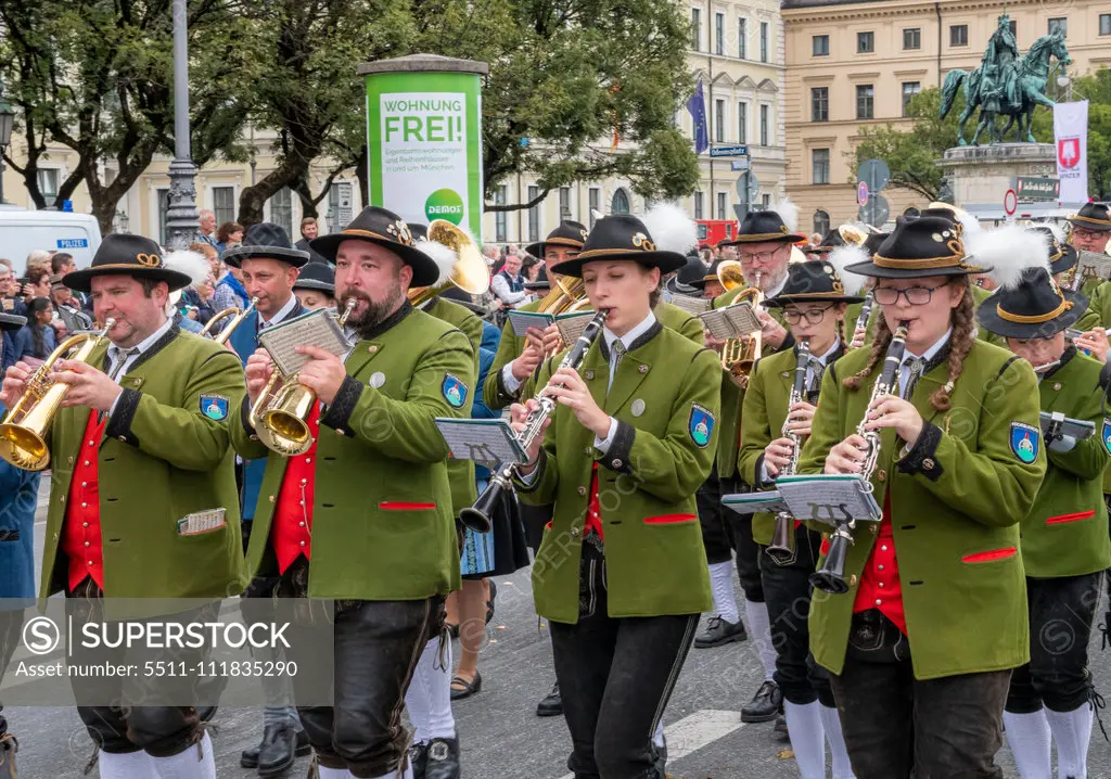 Music Band at the Oktoberfest Parade, Munich, Germany