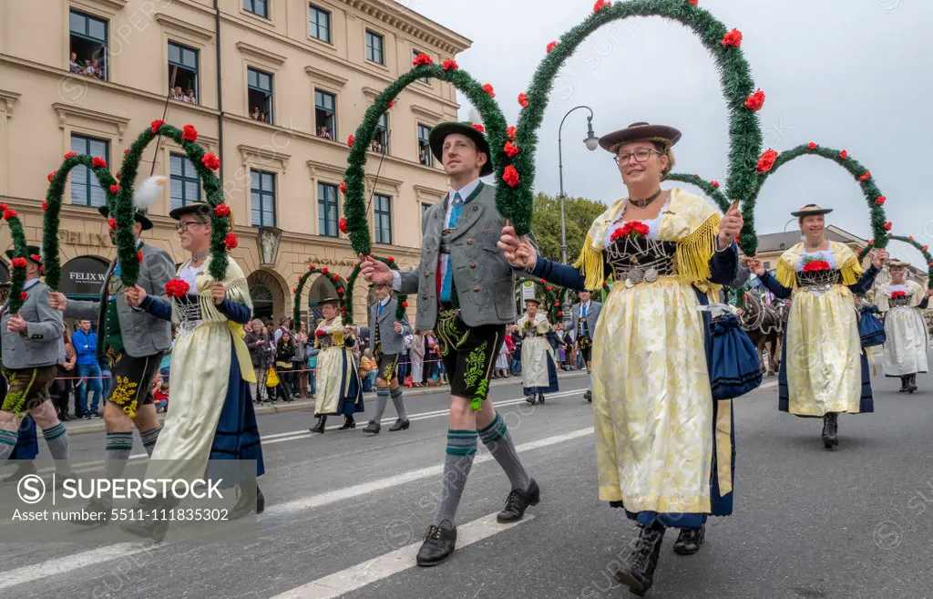 Music Band at the Oktoberfest Parade, Munich, Germany