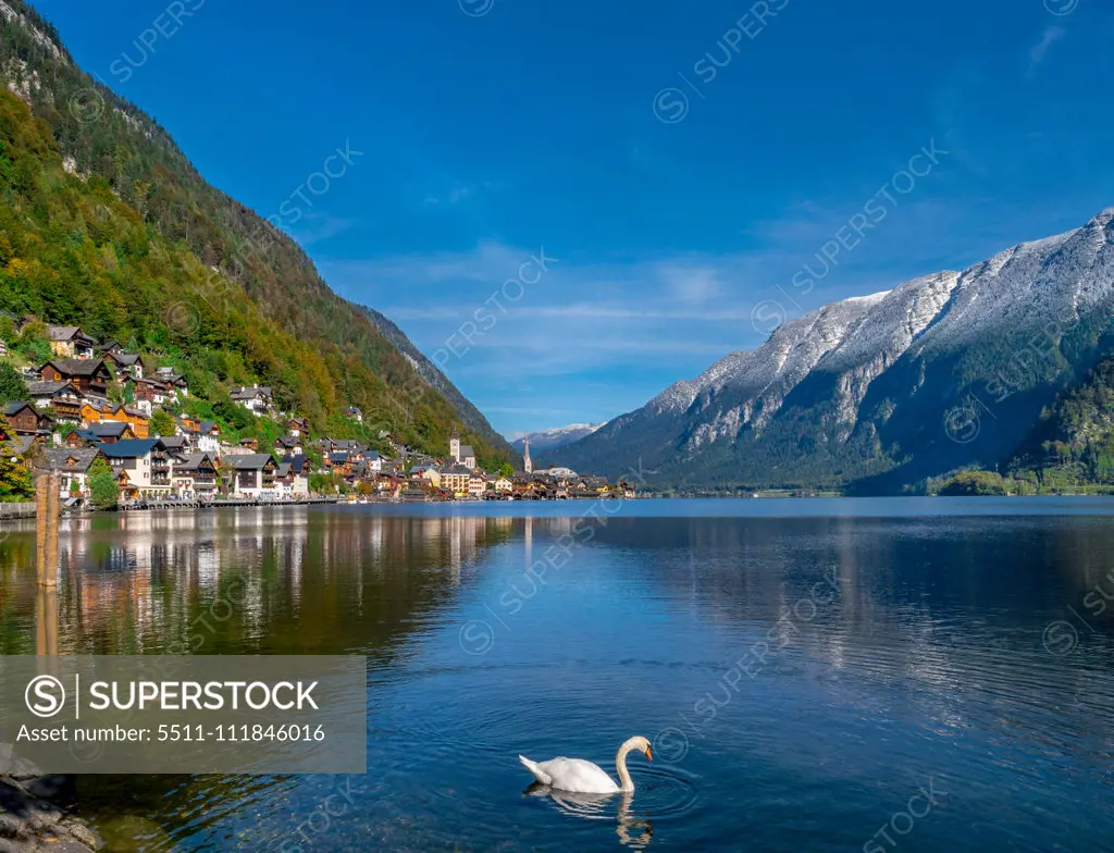 Hallstatt, UNESCO-Welterbe, Hallstätter See, Salzkammergut, Oberösterreich, Österreich, Europa;Village of Hallstatt, Lake Hallstatt, Austria, Europe