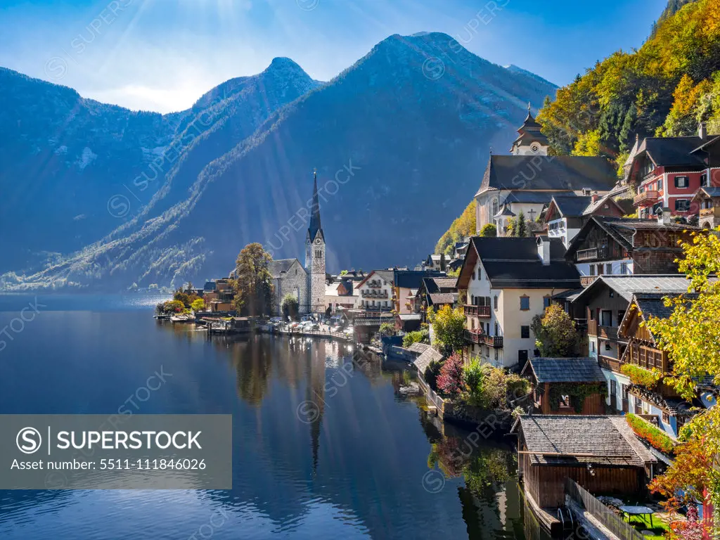 Hallstatt, UNESCO-Welterbe, Hallstätter See, Salzkammergut, Oberösterreich, Österreich, Europa;Village of Hallstatt, Lake Hallstatt, Austria, Europe