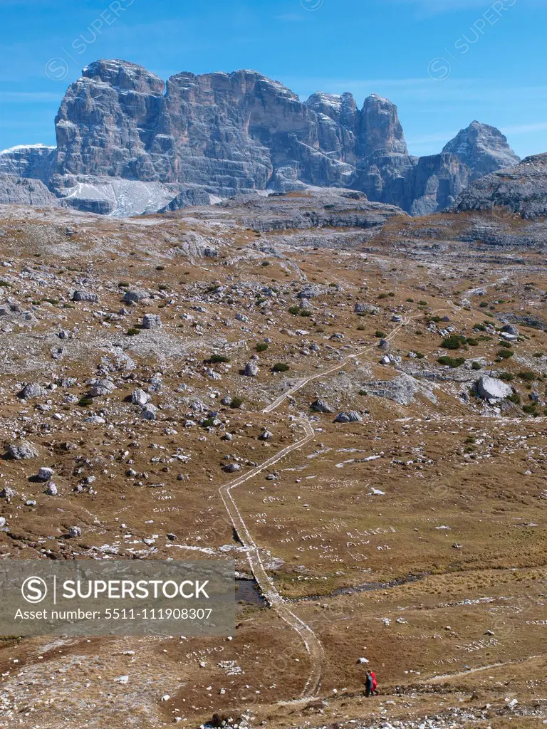 The Tre Cime, Dolomites, South Tyrol, Italy, Die Drei Zinnen;The Tre Cime, Dolomites, South Tyrol, Italy