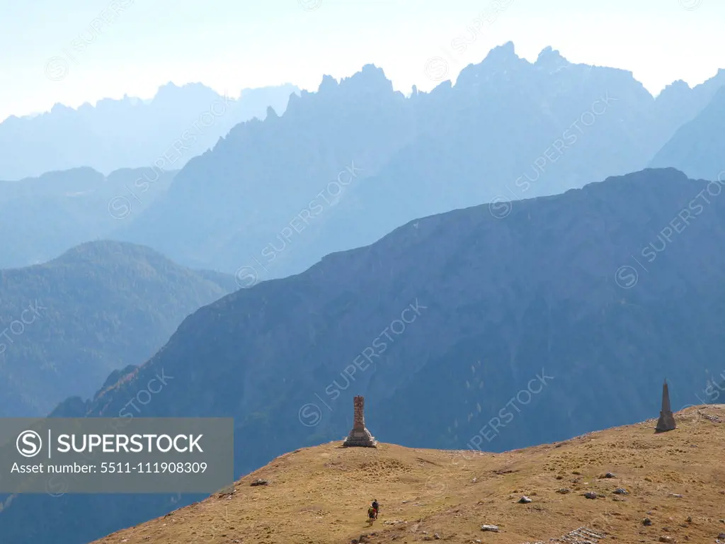 The Tre Cime, Dolomites, South Tyrol, Italy, Die Drei Zinnen;The Tre Cime, Dolomites, South Tyrol, Italy