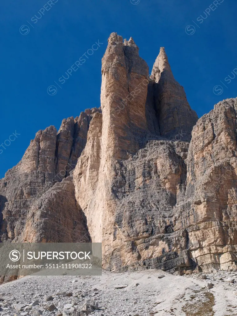 The Tre Cime, Dolomites, South Tyrol, Italy, Die Drei Zinnen;The Tre Cime, Dolomites, South Tyrol, Italy