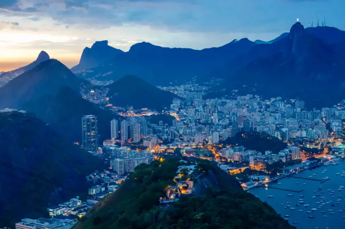 View to Rio from Pao de Acucar, Sugarloaf, Rio de Janiero, Brazil, Rio de Janeiro