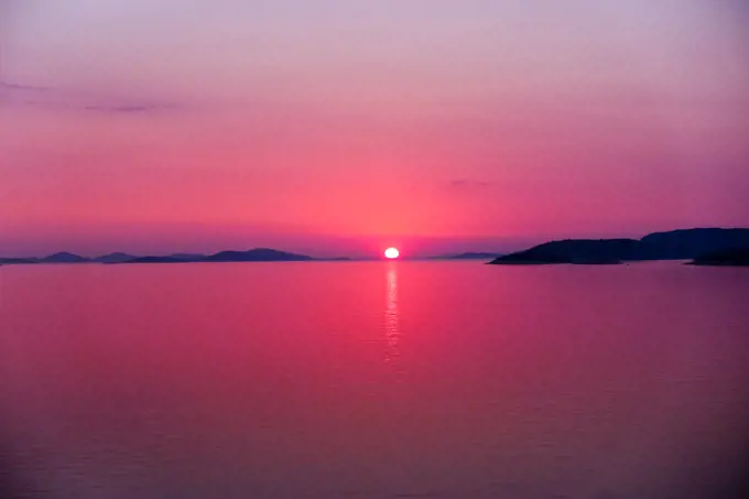 Sunset, near Sibenik, Dalamatia, Croatia, Dalmatia, Sibenik