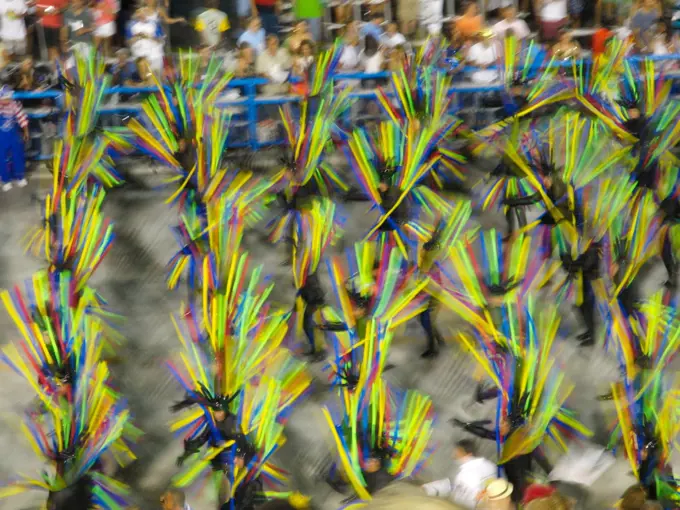 Worlds most famous carnival in Sambodromo Rio, Rio Sambadrom, Rio de Janeiro, Brazil