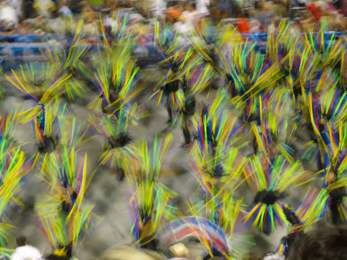 Worlds most famous carnival in Sambodromo Rio, Rio Sambadrom, Rio de Janeiro, Brazil