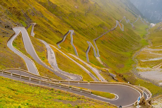 Stelvio Pass, Passo dello Stelvio, Stilfser Joch, Area Leader, Ortler Alps, Val Venosta, South Tyrol, Italy, Europe