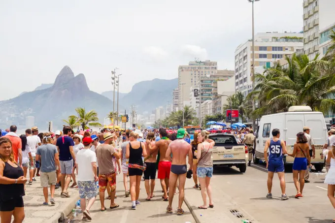 Rio de Janeiro, Ipanema Beach, Street carnival, Brazil