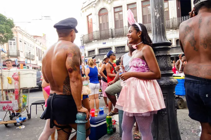 Rio de Janeiro, Lapa, street carnival, Brazil