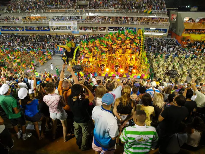 Worlds most famous carnival in Sambodromo Rio, Rio Sambadrom, Rio de Janeiro, Brazil