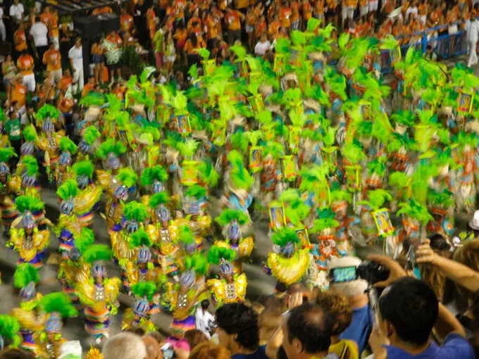 Worlds most famous carnival in Sambodromo Rio, Rio Sambadrom, Rio de Janeiro, Brazil