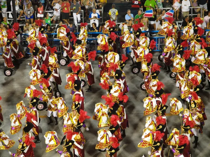 Worlds most famous carnival in Sambodromo Rio, Rio Sambadrom, Rio de Janeiro, Brazil