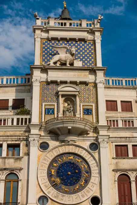 Torre dell Orologio, Piazza San Marco, Venice, Venetia, Italy