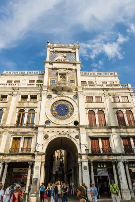 Torre dell Orologio, Piazza San Marco, Venice, Venetia, Italy