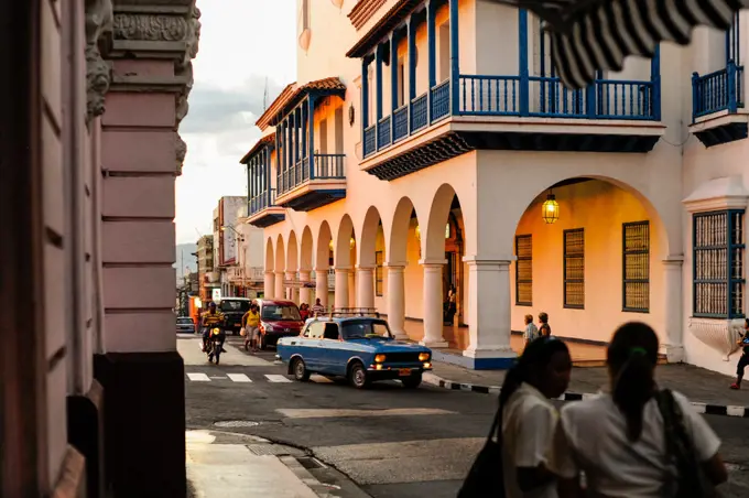 Cuba, Santiago de Cuba, Parque Cespedes, city hall