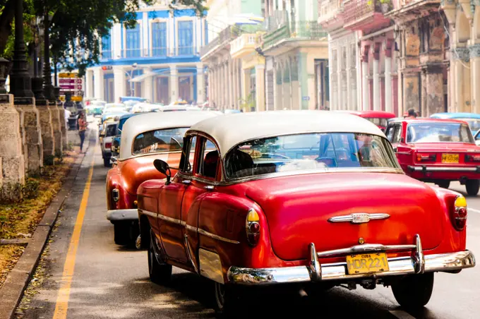 Cuba, La Habana Vieja, old town Havana, Paseo de Marti, Prado, Habana