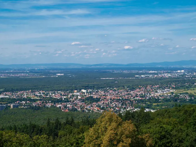 View, Burg Frankenstein, Bergstraße, Germany, Hessen, Darmstadt