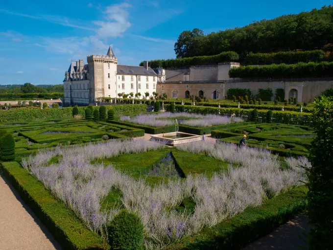 Chateau et Jardins de Villandry, Indre-et-Loire, historical garden, France, Loire Valley, Villandry