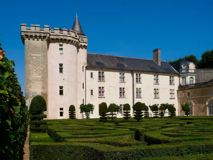 Chateau et Jardins de Villandry, Indre-et-Loire, historical garden, France, Loire Valley, Villandry