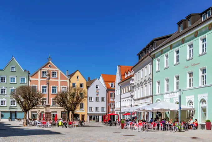 Marienplatz in Weilheim Upper Bavaria,Germany