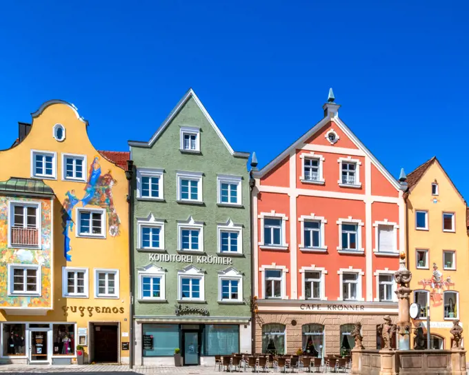 Marienplatz in Weilheim Upper Bavaria,Germany