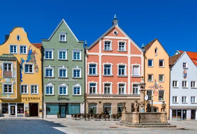 Marienplatz in Weilheim Upper Bavaria,Germany