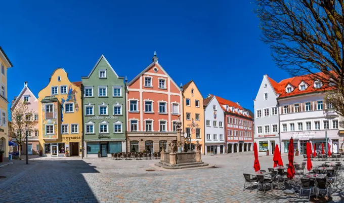 Marienplatz in Weilheim Upper Bavaria,Germany