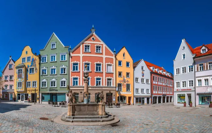 Marienplatz in Weilheim Upper Bavaria,Germany