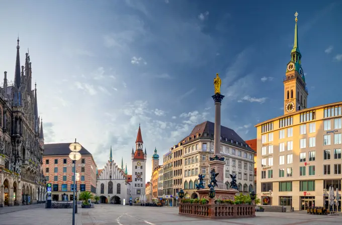 Marienplatz in Munich, Bavaria, Germany