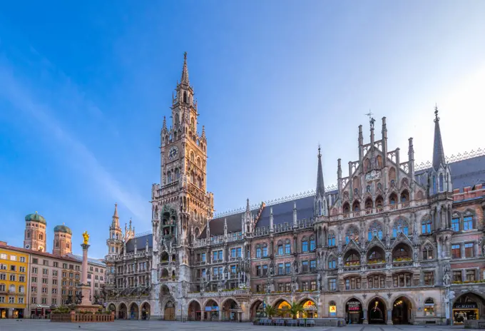 Marienplatz in Munich, Bavaria, Germany