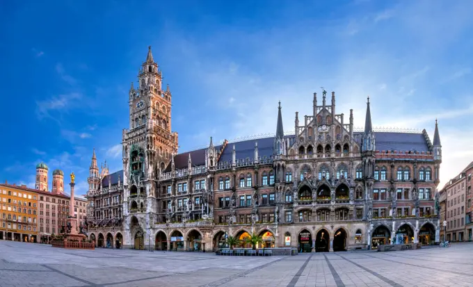 Marienplatz in Munich, Bavaria, Germany