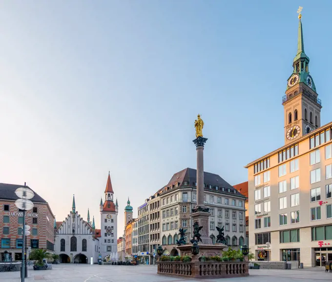 Marienplatz in Munich, Bavaria, Germany