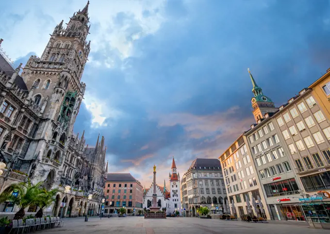 Marienplatz in Munich, Bavaria, Germany