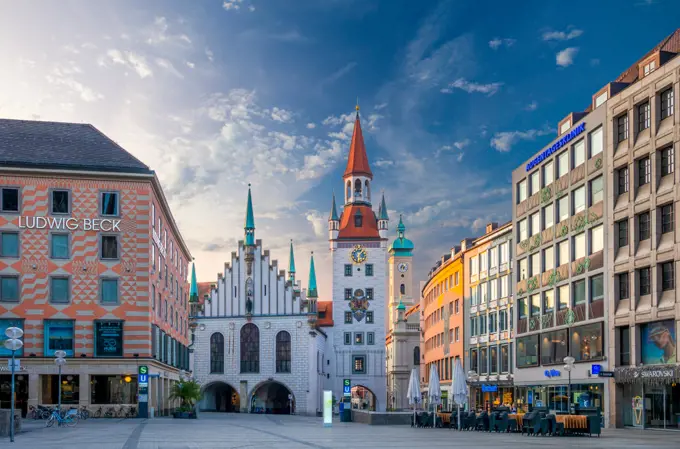 Marienplatz in Munich, Bavaria, Germany